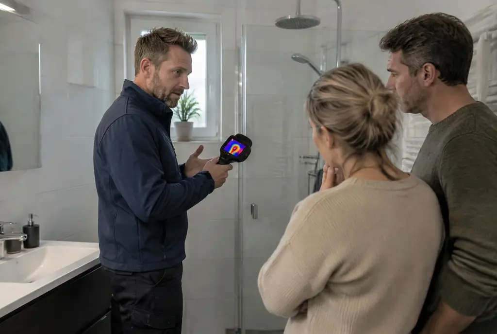 Lekdetectie Haastrecht – specialist legt bevindingen uit aan bewoner