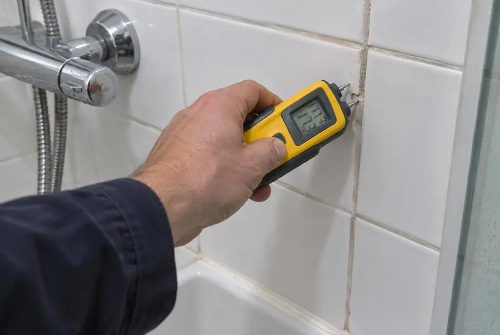 Lekdetectie Haastrecht – vochtmeter op badkamertegels bij de douche